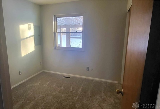 view of carpeted spare room