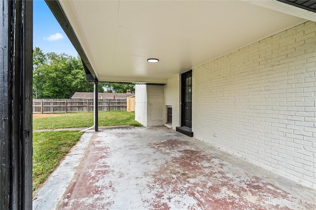 view of patio with fence