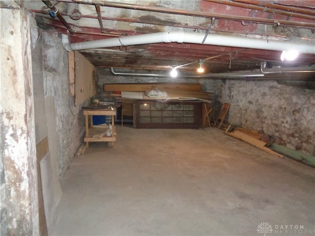 view of basement