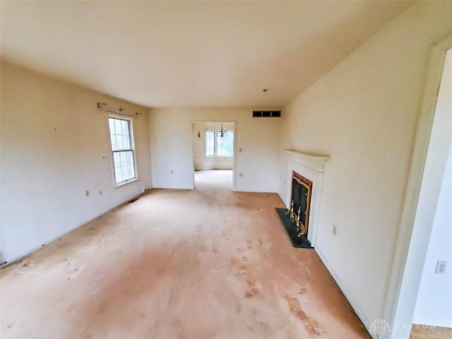 view of unfurnished living room