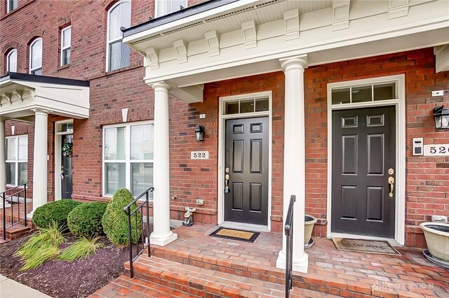 entrance to property with a porch