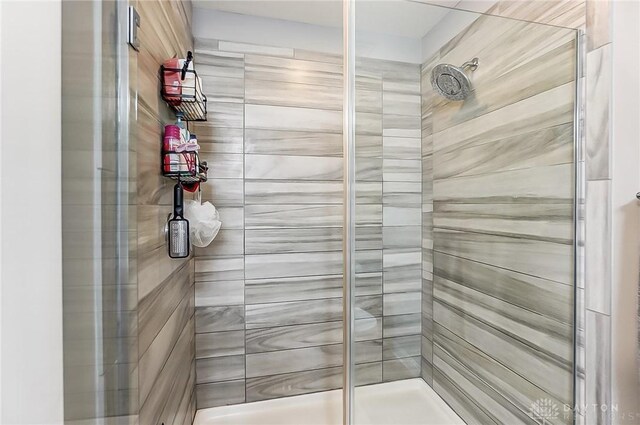 bathroom featuring walk in shower