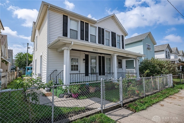 view of front of house with covered porch