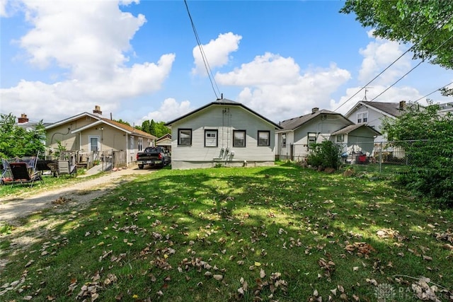 exterior space with a front yard