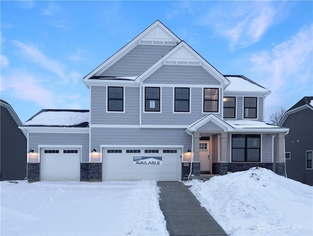 view of front of house featuring a garage