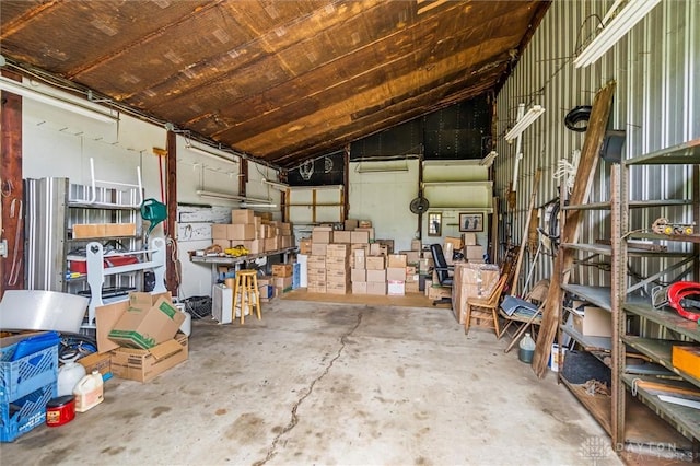 storage area with a garage