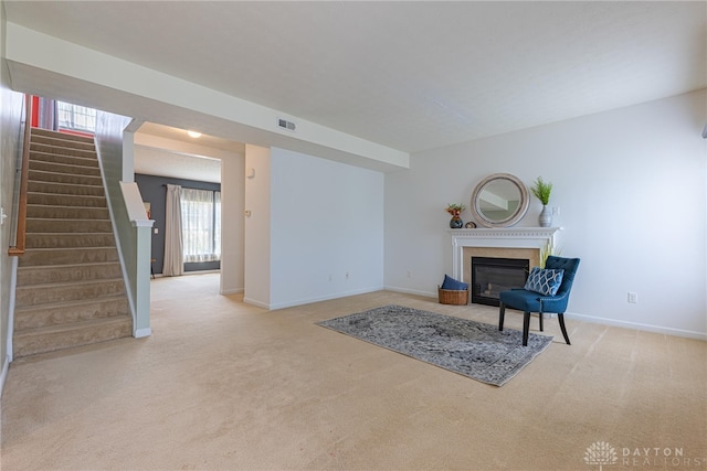 view of carpeted living room