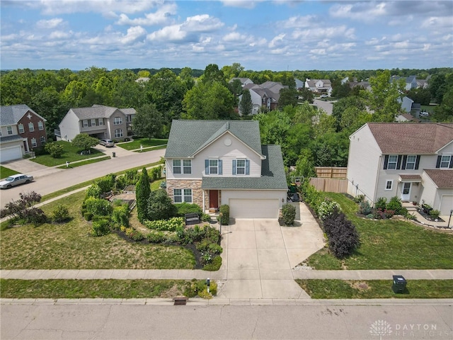 view of front of house featuring a garage