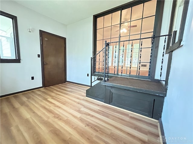 interior space featuring light wood-type flooring