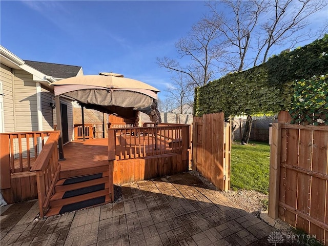 view of wooden deck