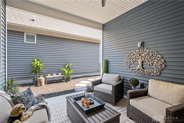 view of patio with outdoor lounge area