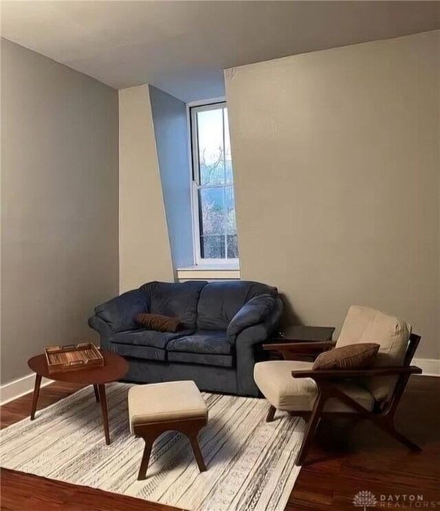 living room featuring hardwood / wood-style floors