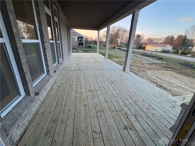 view of deck at dusk