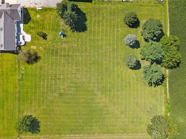 drone / aerial view featuring a rural view