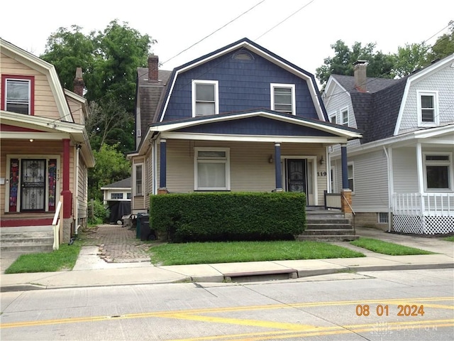 view of front of home featuring covered porch