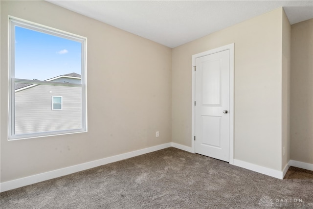 view of carpeted empty room