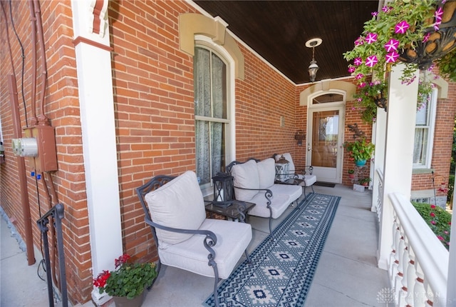 view of patio with covered porch