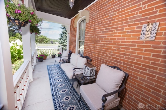 view of patio with covered porch