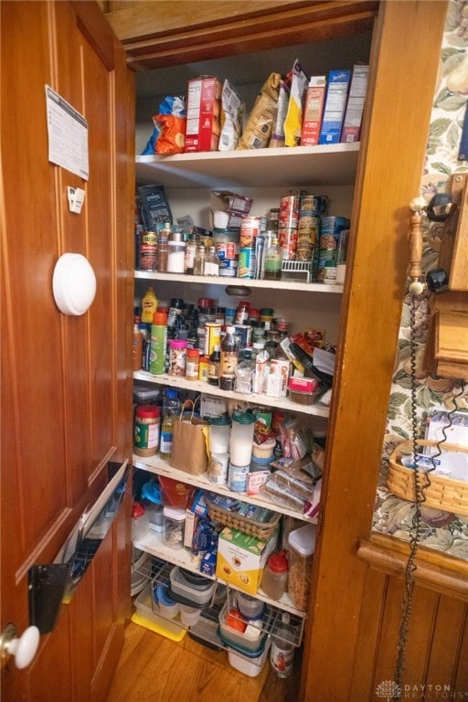 view of pantry