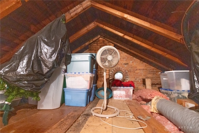 view of attic