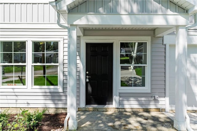 view of doorway to property