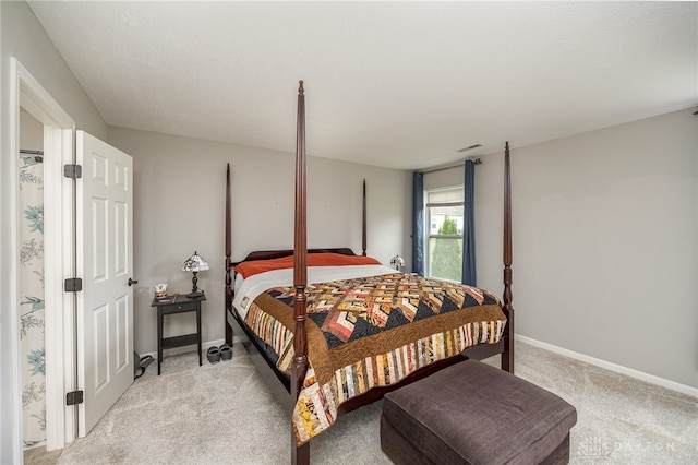 view of carpeted bedroom