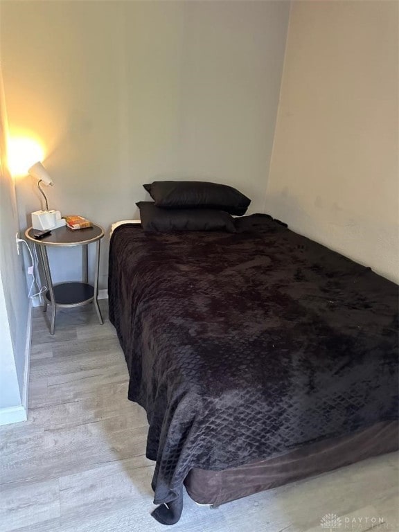 bedroom featuring light hardwood / wood-style floors