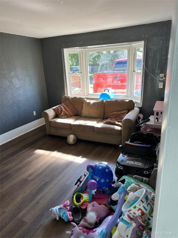 living room featuring hardwood / wood-style flooring