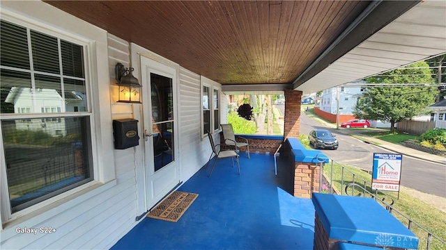 view of patio with covered porch