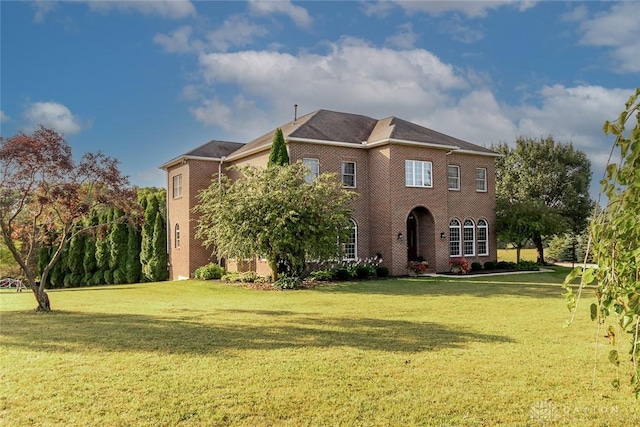 exterior space with a lawn