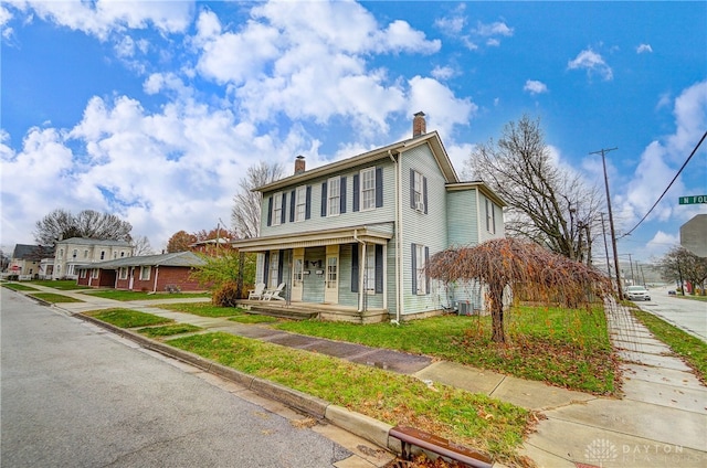 view of front of house with covered porch