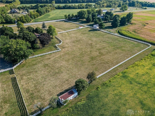 drone / aerial view featuring a rural view