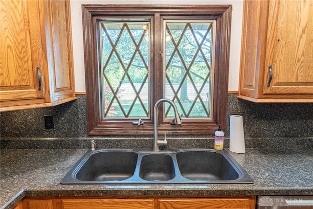 interior details with dishwasher and sink