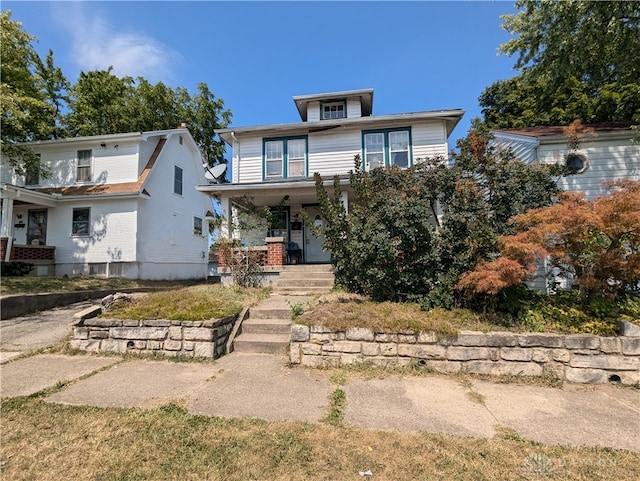 view of front of house featuring covered porch