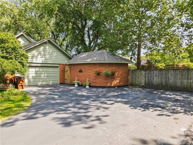 view of home's exterior featuring a garage