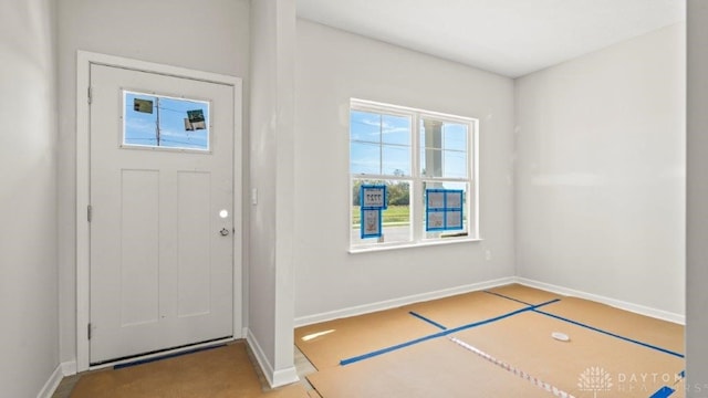 foyer with baseboards