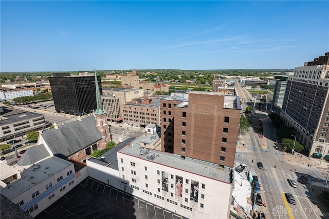 aerial view with a view of city