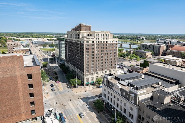 aerial view with a view of city