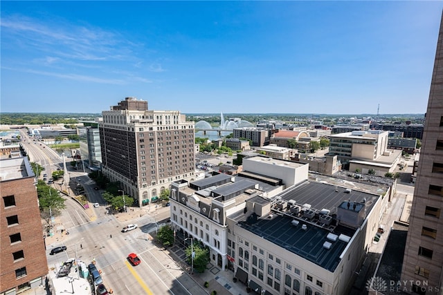 bird's eye view with a view of city