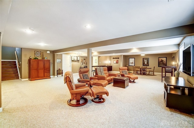 view of carpeted living room