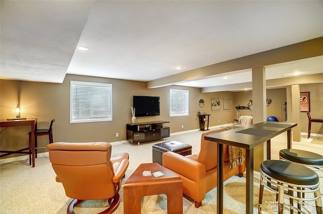 view of carpeted living room