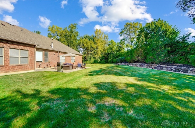 view of yard featuring a patio area