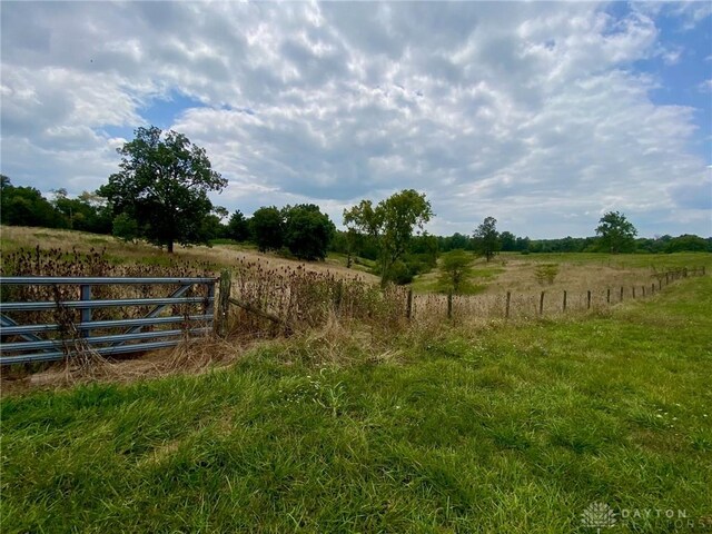 exterior space with a rural view