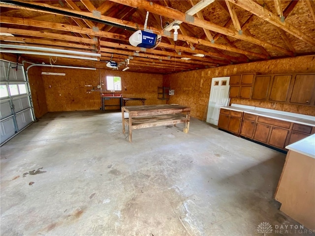 garage featuring a garage door opener