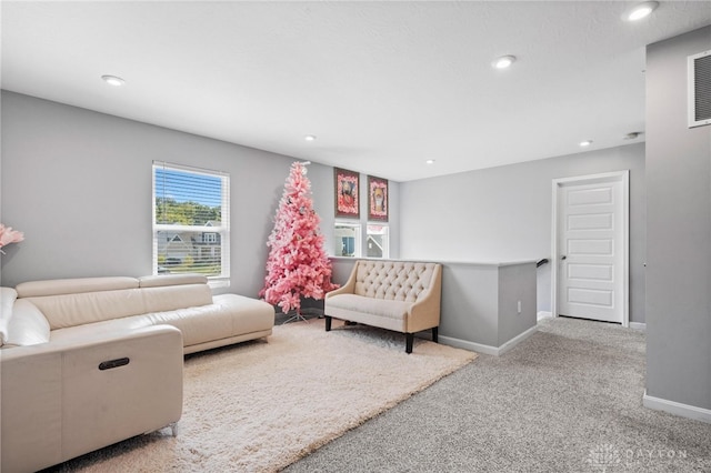 view of carpeted living room