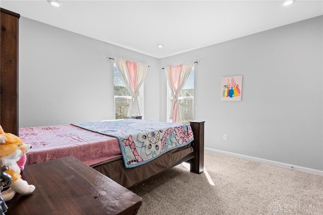 view of carpeted bedroom