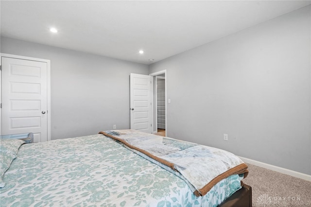 bedroom with carpet floors