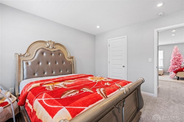 bedroom with carpet floors