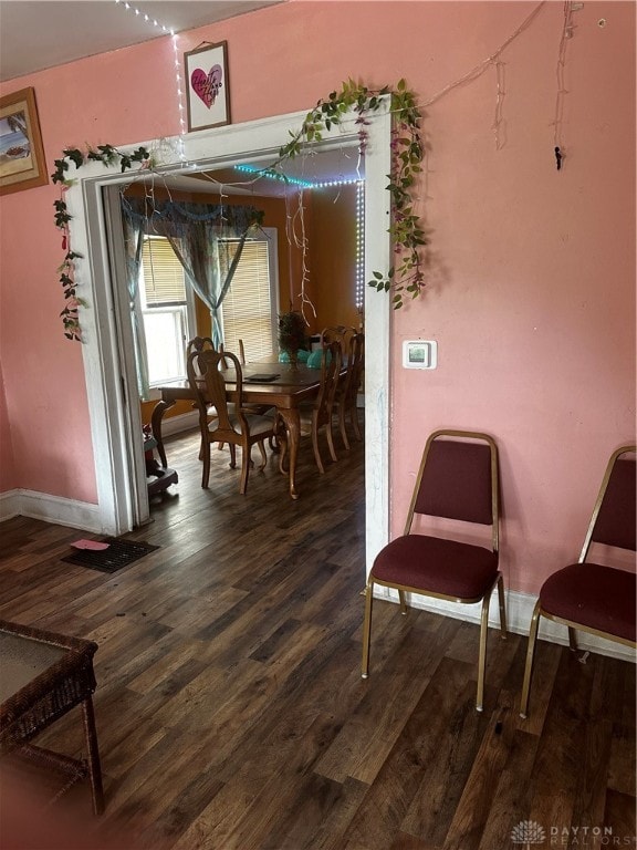 interior space featuring dark hardwood / wood-style flooring