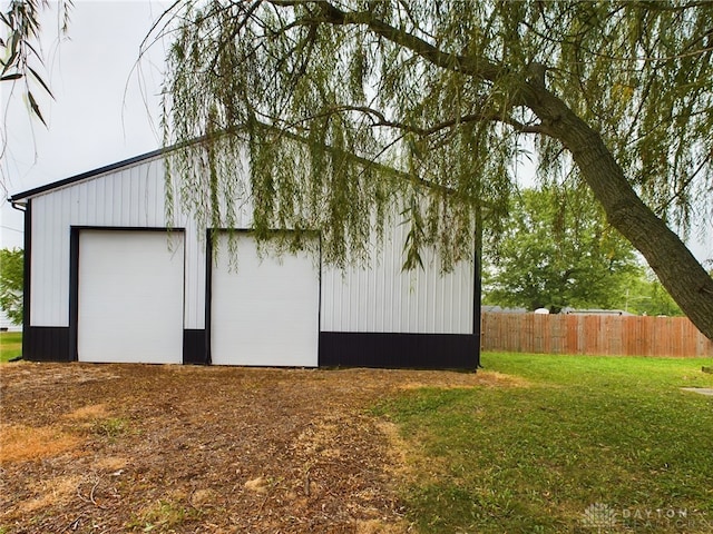 exterior space with a yard